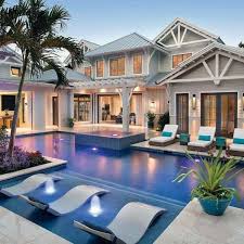 Awesome home indoor pool design slide. Top 60 Best Pool Lighting Ideas Underwater Led Illumination