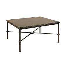 We care about what we do. Custom Coffee Table With Honed Granite Top And Black Iron Base At 1stdibs