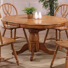 Dining Solid Oak Single Pedestal Dining Table By E C I Furniture Pedestal Dining Table Kitchen Table Oak Round Dining Room Sets
