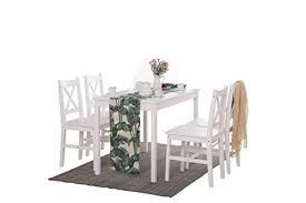 Check spelling or type a new query. Yakoe Solid Pine Table And 4 Chairs Set Kitchen Dining Furniture Wood Pure White 108 X 65 X 73 Cm Buy Online In Aruba At Aruba Desertcart Com Productid 54035702