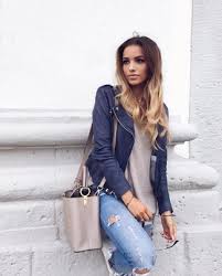 Wanna keep your edge but soften it up a bit? Navy Leather Jacket Outfits For Women 30 Ideas Outfits Lookastic