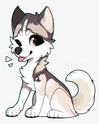 Draw the wolf's ears, completing the outline of the wolf's head. Hd Husky Clipart Kawaii Kawaii Cute Wolf Drawings Hd Png Download Transparent Png Image Pngitem