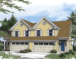 The majority of homes, built both today and in the past, have two story plans, as this provides a traditional layout with bedrooms on the second floor and living space below. Two Story Great Room In Quiet Duplex 69380am Architectural Designs House Plans