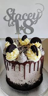 The biskie is a sandwiched dessert that is a cross between a cake and a cookie filled with a cream and other delights such. 18th Birthday Oreo Cookie Cake Cakecentral Com