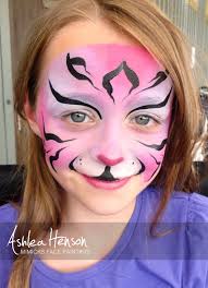 Pink Tiger Face Painting
