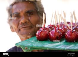 Candy toffee apples hi-res stock photography and images