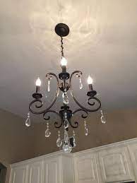 Add to list click to add item canarm ltd. Hampton Bay 4 Light Oil Rubbed Bronze Crystal Small Chandelier Ihn9114a The Home Depot Small Chandelier Bronze Kitchen Lighting Bronze Lighting