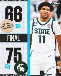 NO. 14 MICHIGAN STATE DELIVERS AT HOME 🏠 The Spartans down No. 13 Purdue  in a big clash at the Breslin Center 😤