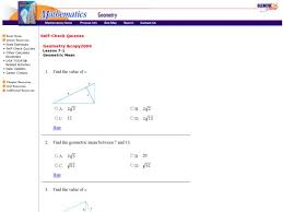 Live tutorials to support every lesson in chapter 1. Geometric Mean Worksheet For 10th Grade Lesson Planet