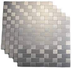 A wide variety of peel and stick metal backsplash tiles options are available to you, such as project solution capability, occasion, and design style. Amazon Com Yipscazo Peel And Stick Tile Backsplash Stainless Steel Stick On Tile For Kitchen Wall Tools Home Improvement