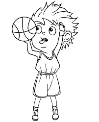 Basketball coloring pages for kids you can print and color. Boy Playing Basketball Coloring Sheet Topcoloringpages Net