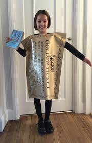 Golden Ticket Costume For World Book Day Charlie And The Chocolate Factory Kids Book Character Costumes Book Week Costume Book Characters Dress Up