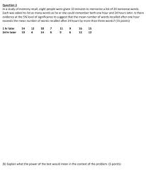 What are another words for nonsense? Solved Question3 In A Study Of Memory Recall Eight Peopl Chegg Com