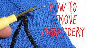 How To Remove Embroidery Stitches With Out Damaging You Fabric I M Sure Some Times You Lo In 2021 How To Remove Embroidery Embroidery Design Download Embroidery Fabric
