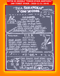 Syair Hk 21 November 2020 Kode Syair Sgp Syair Hk Syair Sydney 2020