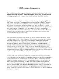 Explanation for muet is malaysia universities english test. Muet Sample Essay Email Deforestation