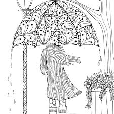 Rain rain go away nursery rhyme poster. Girl Under The Rain Coloring Page Free Printable Coloring Pages For Kids