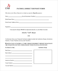 free 8 sample generic direct deposit forms in pdf