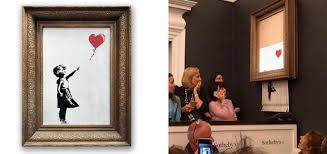 Moments before, the artwork sold. Banksy Piece Immediately Shreds Itself After Being Sold For 1 1m Techcrunch