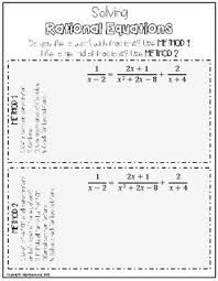 Rational Expressions Equations Packet Doodle Notes Or Graphic Organizer Rational Expressions Graphic Organizers Equations