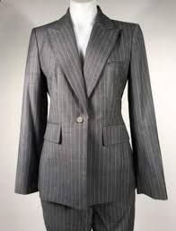 Black And White Pinstripe Suit Womens Women S Suits Suit Separates Womenssuits Suitseparates 99 00 Calvin Klein Womans Suit Pants Suits For Women Casual Blouse Shirts Sweater And Shorts