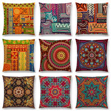 Select a geometric pattern or stripe in a small scale print. Buy Online Hot Sale African Animal Symbol Block Boho Geometric Floral Pattern Paisley Carnivale Mandela Flowers Cushion Sofa Throw Pillow Alitools