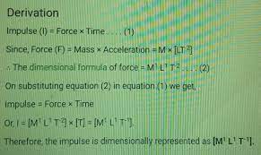 Maybe you would like to learn more about one of these? The Dimensional Formula For Impulse Force X Time Is Brainly In