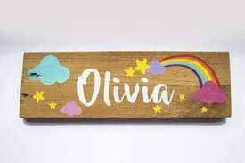 Personalised Bedroom Door Signs Wooden Name Plaque Hand Etsy Bedroom Door Signs Hand Painted Signs Painted Signs