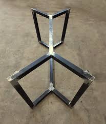 The pictures show the base made to support a 48 quartz top used in a stone showroom. Steel Dining Table Base Contemporary Metal Table Base Modern Etsy Mesa De Aco Pernas De Mesa De Aco Ideias Para Mesas