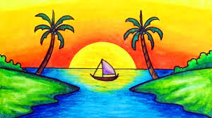 In this easy sunset drawing tutorial on how to draw a sunset i start by explaining step by step how to struc. Drawing A Sunset