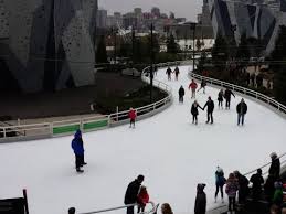 Aerial drone view of chicago's new maggie daley ice skating ribbon. Maggie Daley Park Ice Skating Ribbon Chicago Calendar Of Events Evisitorguide