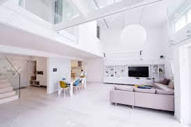 We been providing conceptual design, space planning, project management & procurement services for the retail, offices and. Interior Of A Luxury Stylish Modern Open Space Design Two Level Stock Photo Picture And Royalty Free Image Image 143307969