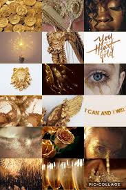 Pin By Aisthetikos On Gold Aesthetic Collage Leo Zodiac Art