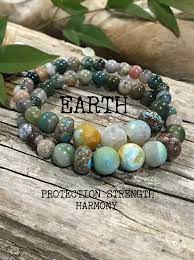 Crystal Energy Bracelet Boho Gemstone Bracelet Earth Energy Etsy In 2021 Healing Bracelets Nature Bracelets Energy Bracelets
