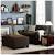 Navy Blue White And Brown Living Room
