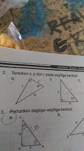 Maybe you would like to learn more about one of these? 2 Tentukan Nilai X Y R Dari Segitiga Di Bwh Ini Berikut Cara Brainly Co Id