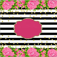Black And White Striped Backdrop With Flowers 8x8ft Pinkd Flowers Black White Stripes Gold Coins Party Custom Photo Backgrounds Studio Backdrop Fundo Preto E Branco Papel De Parede Flores Convites Digitais