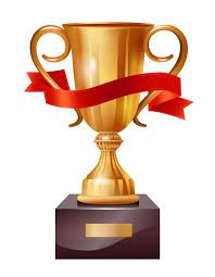 Free Vector Realistic Illustration Of Gold Cup With Red Ribbon Winner Leader Champion Red Ribbon Red Background Images Vintage Ribbon Banner