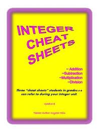 This Is A Three Page Download Of Helpful Integer Cheat Sheets For Your Students To Refer To During You Math Integers Math Reference Sheet Order Of Operations