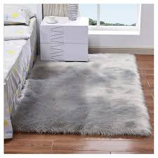 Machine washable for easy cleaning: Faux Fur Rug Soft Fluffy Rug 80 X 150 Cm Shaggy Rugs Faux Sheepskin Area Rugs Floor Carpets For Bedrooms Living Room Kids Rooms Decor Grey Buy Online In Fiji At Fiji Desertcart Com