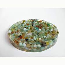 Diy home cleaning soap easy diy natural dish soap diy foaming hand soap cleaning dishes diy dish soap diy soap dish soap dispenser. Soap Dish Handmade Of Tumbled Stones And Resin Image Resin Crafts Soap Making Crystal Crafts