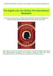 Download Ebook The Eighth Life For Brilka The International Bestseller Pdf
