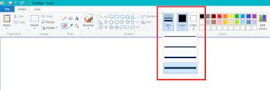 Adjust The Size Of Erase And Paint Tool Ms Paint Windows 10 - Microsoft  Community