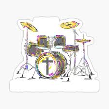 The drums of death are mumbling, rumbling, and. Drums Jesus Christian Faith Musician Drummer Worship Quote Saying Drum Set Illustration Image Sticker By Bullquacky Redbubble