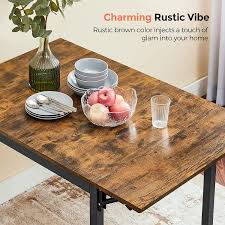 Walmart.com has been visited by 1m+ users in the past month Buy Vasagle Folding Dining Table Drop Leaf Extendable For Small Spaces Seats 2 4 People Industrial 33 3 X 30 7 X 30 Inches Rustic Brown Online In Germany B08lyk1n18