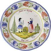 Quimper Marriage Plates Anniversary Plates Quimper Pottery Quimper French Pottery