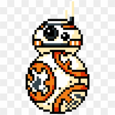 Star wars pixel art grid. Bb 8 Pixel Art Star Wars Clipart 5913303 Pikpng