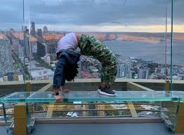The space needle has gone through a major remodel. Space Needle On Twitter This Photo Of One Of Our Guests Lo On The Observation Deck Has Us Bending Over Backwards At The Top Of The Space Needle We Have 24 Skyrisers That Allow You To Experience Seattle Like Never Before Visitseattle Spaceneedle