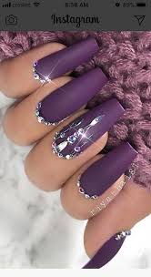 Dark green nails ideas to consider for 2020 | stylish belles. Nice Nail Art Acrylicnaildesigns Purple Nails Cute Acrylic Nails Nail Designs