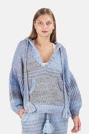 Loveshackfancy Remington Hoodie Sweater Blue Horizon Garmentory